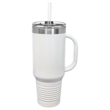 40 oz. Travel Mug with  Snap Lid AND Straw