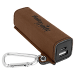Laserable Leatherette 2200 mAh Power Bank with USB Cord