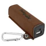 Laserable Leatherette 2200 mAh Power Bank with USB Cord