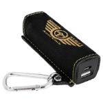 Laserable Leatherette 2200 mAh Power Bank with USB Cord