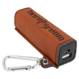 Laserable Leatherette 2200 mAh Power Bank with USB Cord