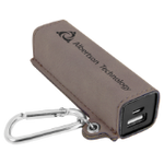 Laserable Leatherette 2200 mAh Power Bank with USB Cord