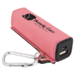 Laserable Leatherette 2200 mAh Power Bank with USB Cord