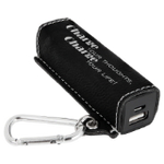 Laserable Leatherette 2200 mAh Power Bank with USB Cord