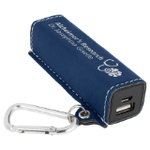 Laserable Leatherette 2200 mAh Power Bank with USB Cord