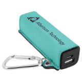 Laserable Leatherette 2200 mAh Power Bank with USB Cord