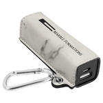 Laserable Leatherette 2200 mAh Power Bank with USB Cord
