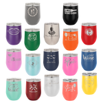 12 oz. Stemless Wine Tumblers with Clear Lid