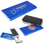 Anodized Aluminum 8000 mAh Power Bank & Wireless Charger with Power Cord